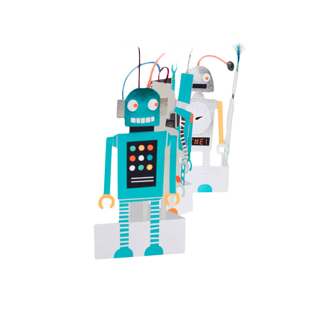 Meri Meri Party Robots Birthday Card / Decoration - bubblegum market