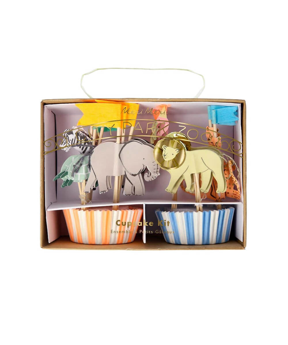 Meri Meri Party Safari Animals Cupcake Kit - bubblegum market