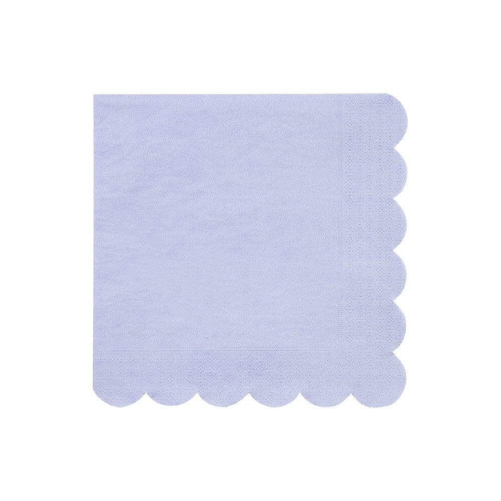 Meri Meri Party Soft Lilac Scalloped Edge Large Napkins - bubblegum market