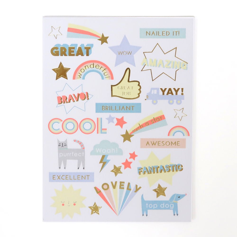 Meri Meri Party Summer Icons Reward Stickers (10 sheets) - bubblegum market