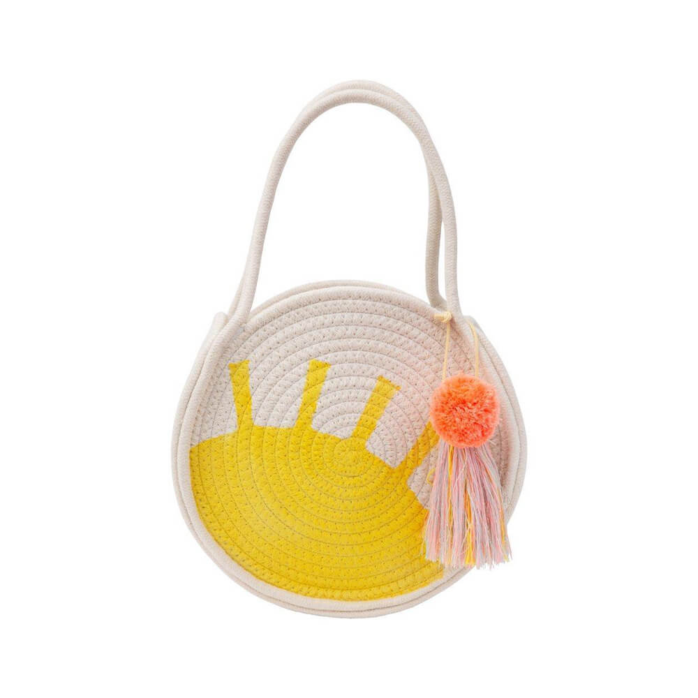 Meri Meri Party Sun Woven Cotton Rope Bag - bubblegum market