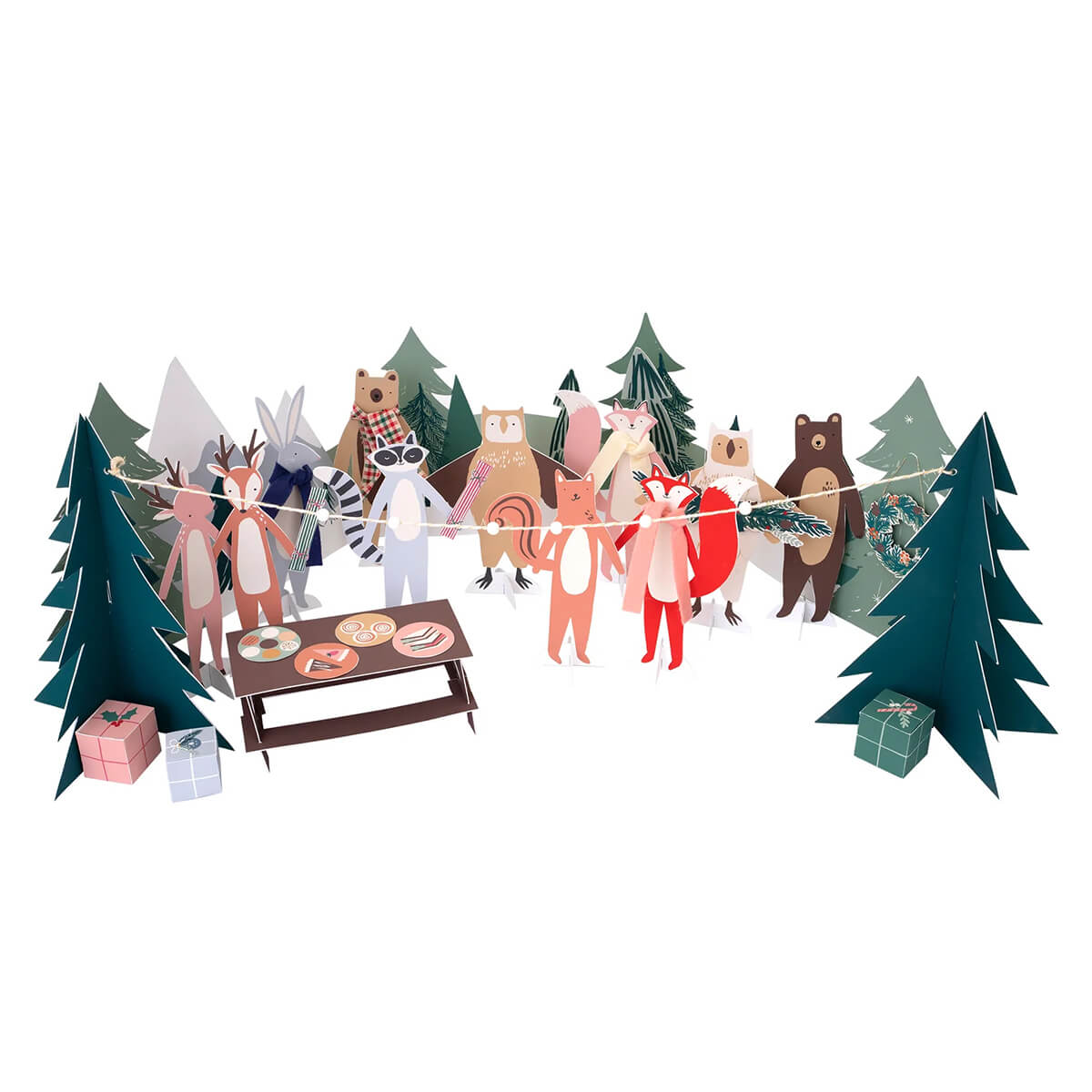 Meri Meri Party Woodland Paper Play Advent Calendar - bubblegum market