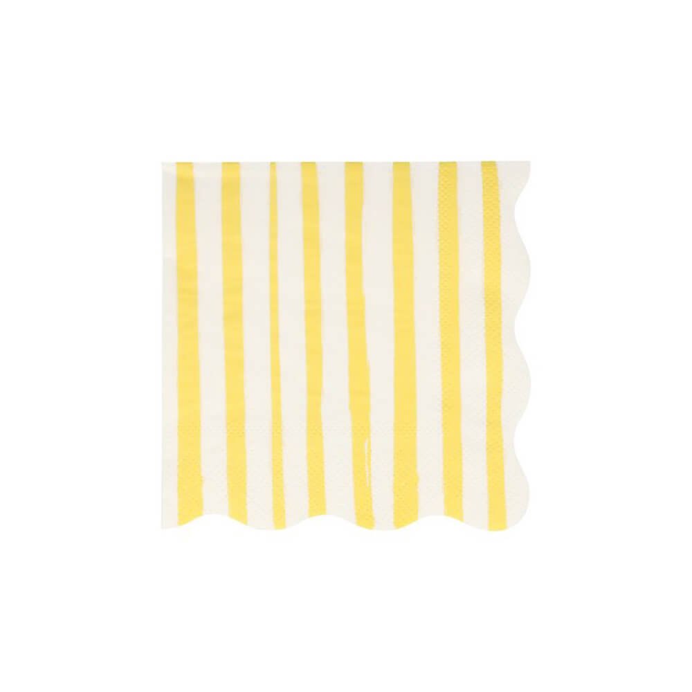 Meri Meri Party Yellow Stripe Small Napkins - bubblegum market