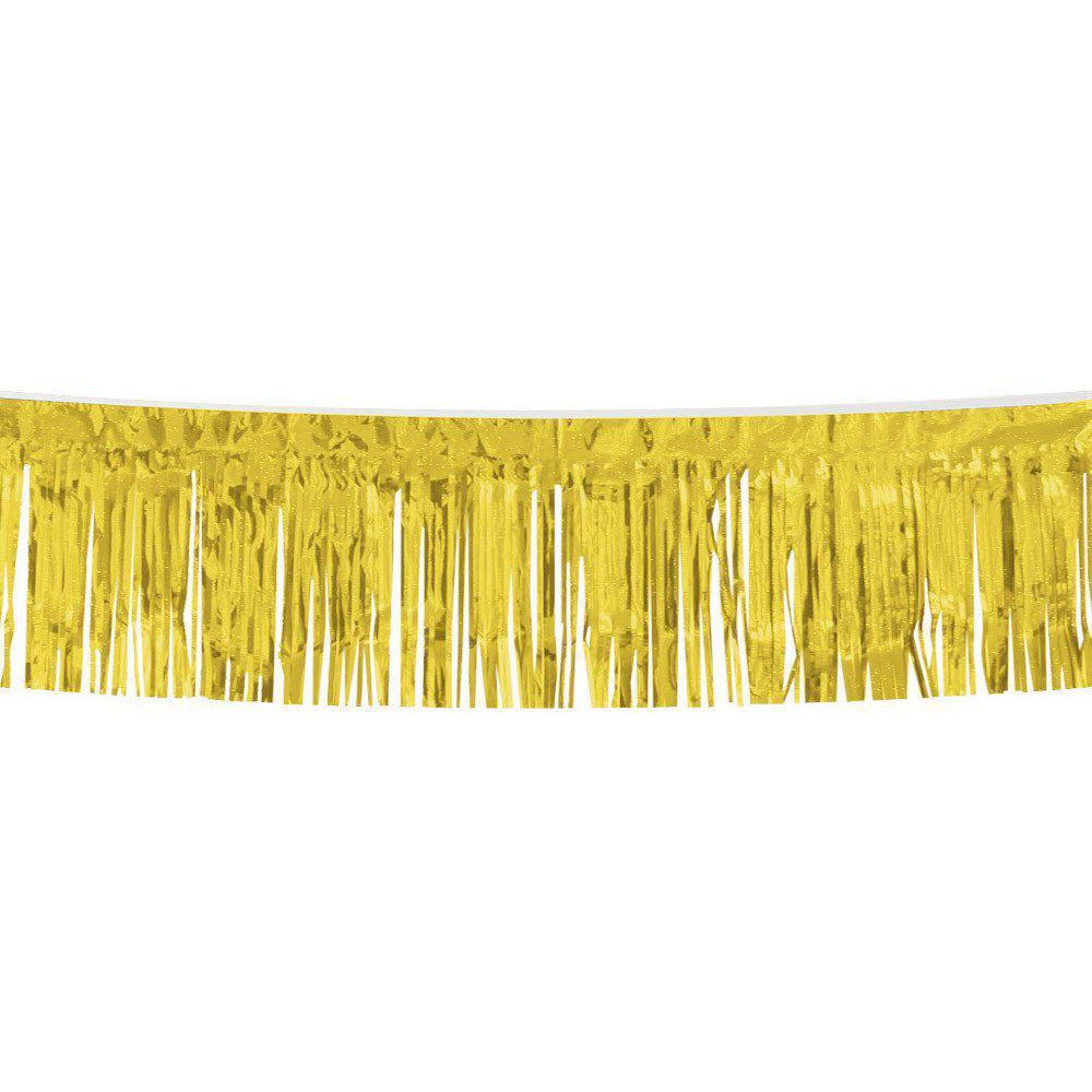 Metallic Gold Fringe Banner - bubblegum market