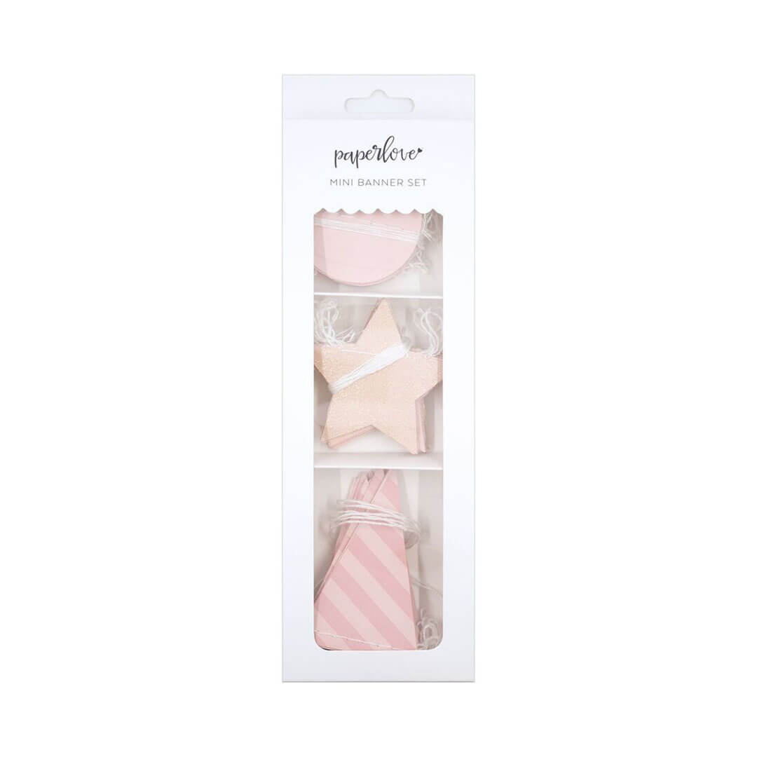 Mini Banner Party Set in Ballet Pink - bubblegum market