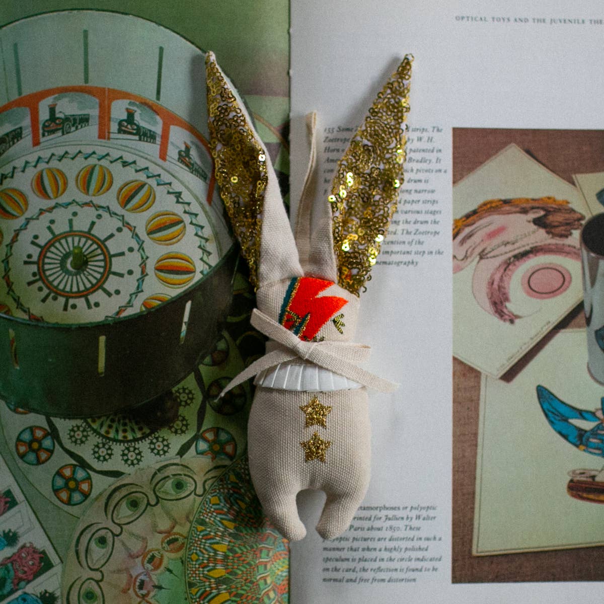 Mini Bowie Bunny Cotton - Filled Ornament - bubblegum market