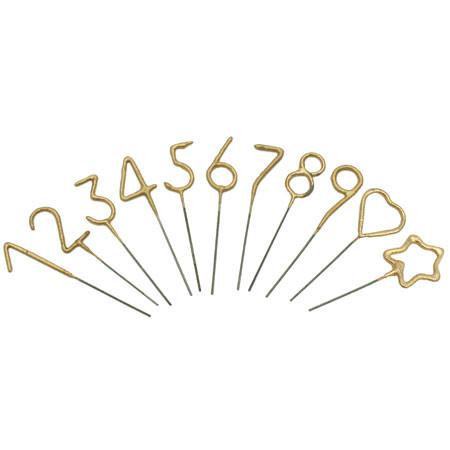 Mini Gold Number / Shape Sparklers 4" - bubblegum market