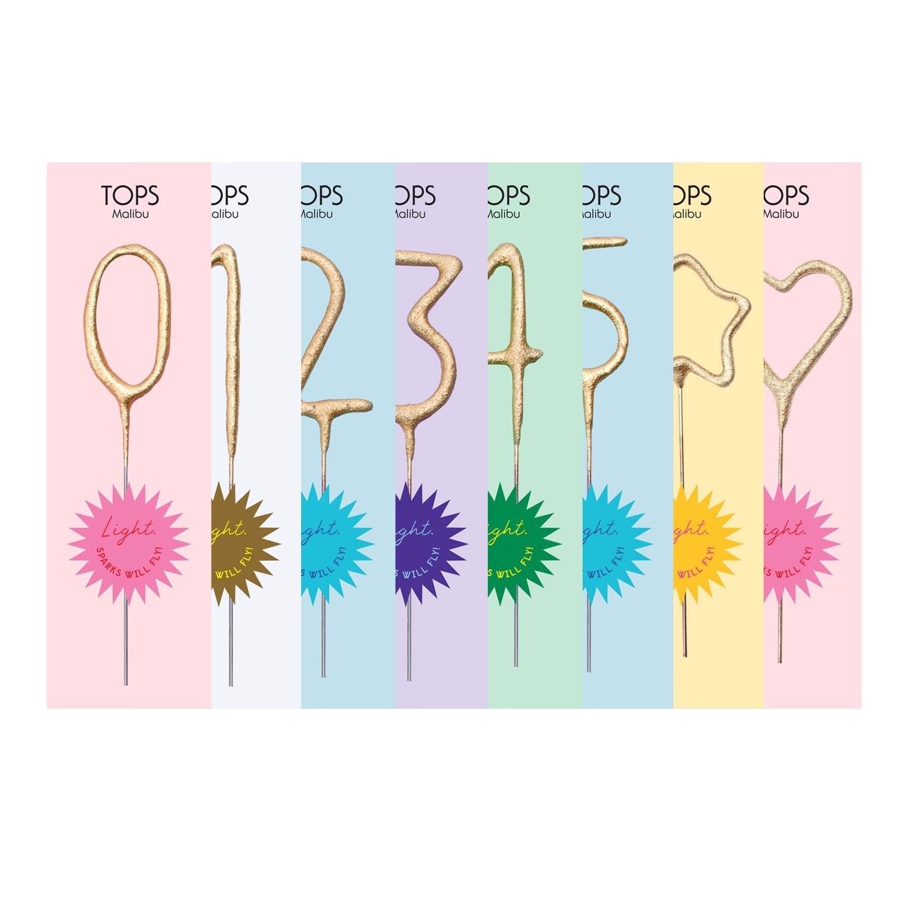 Mini Gold Number / Shape Sparklers 4" - bubblegum market