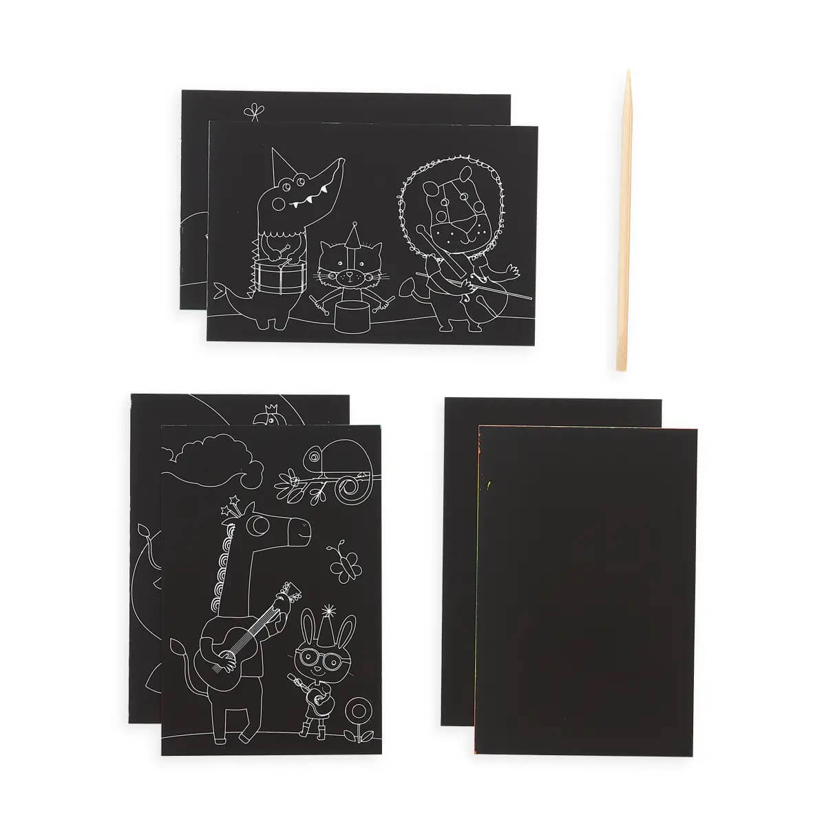 Mini Scratch & Scribble Art Kit: Safari Party - bubblegum market