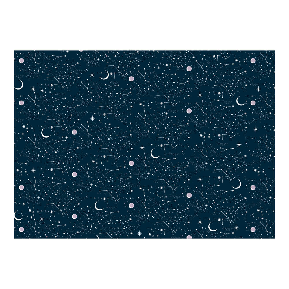 Moon and Stars Gift Wrapping Sheets (Roll of 3) - bubblegum market