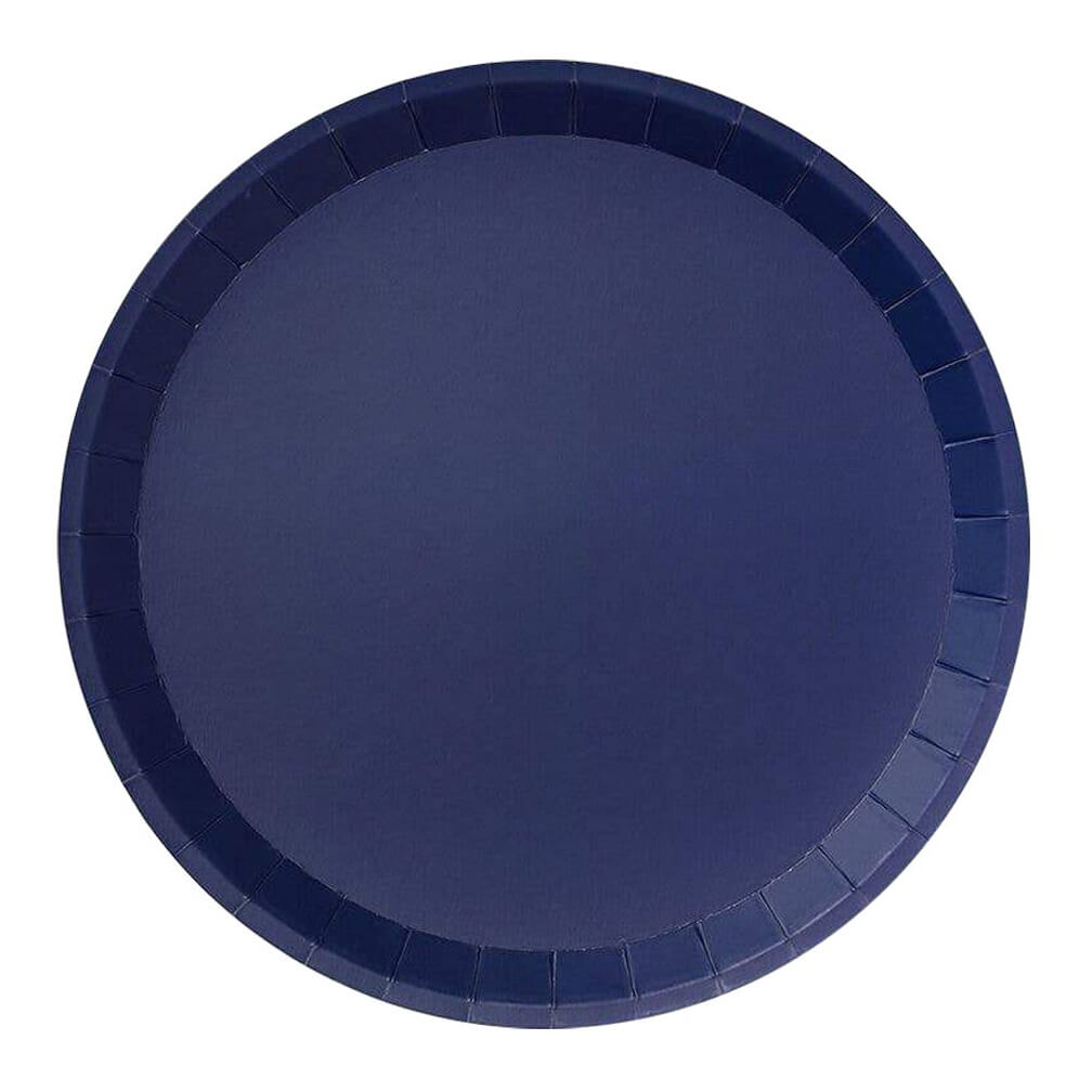 Navy Classic Paper Party Large Plates 9.25" - bubblegum market