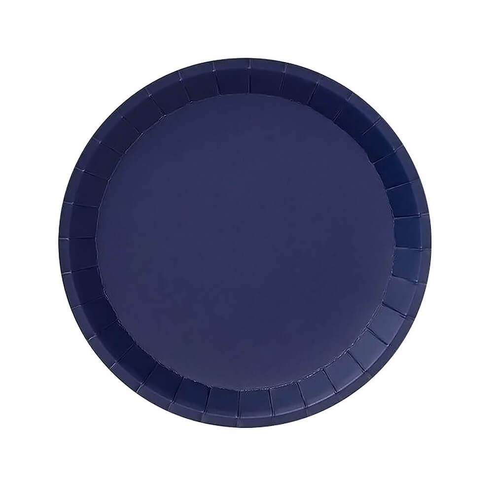 Navy Classic Paper Party Small Plates 7.25" - bubblegum market