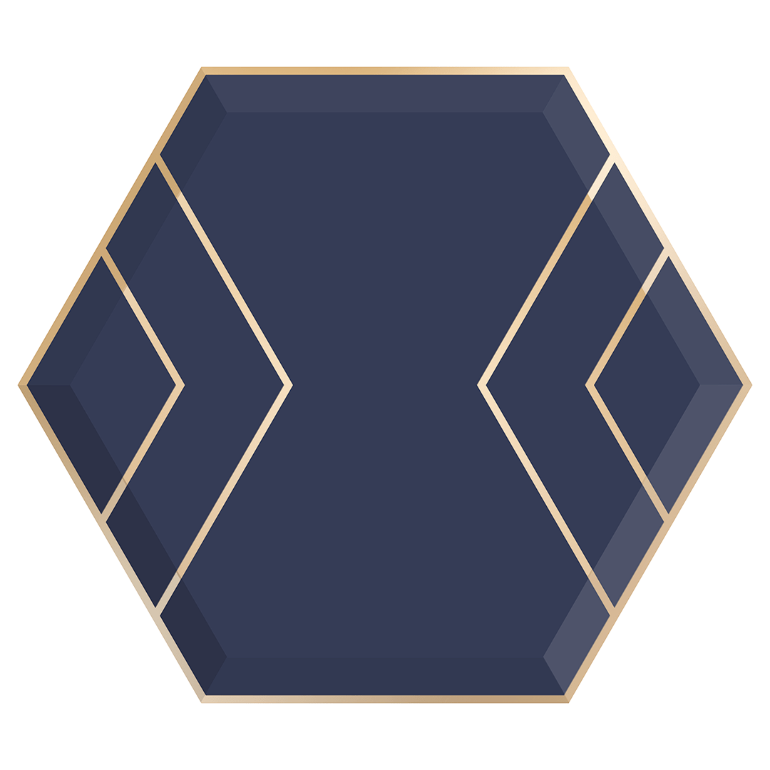 Navy & Gold Hexagon Paper Plates - bubblegum market