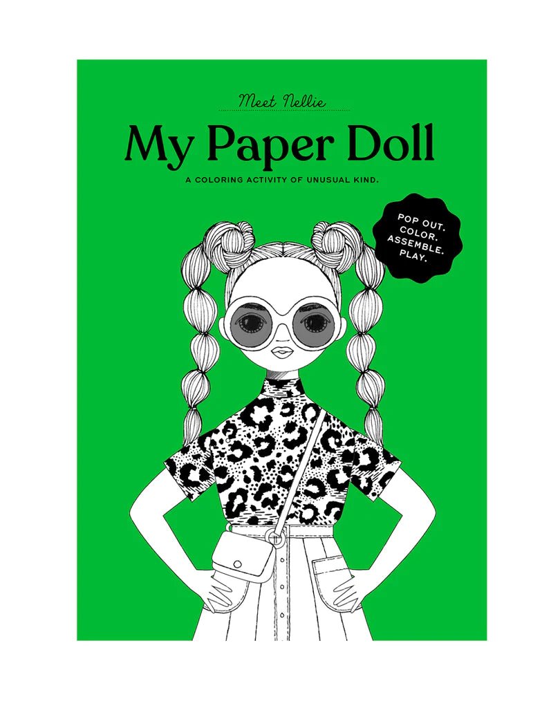 Nellie Paper Doll Coloring Kit - bubblegum market