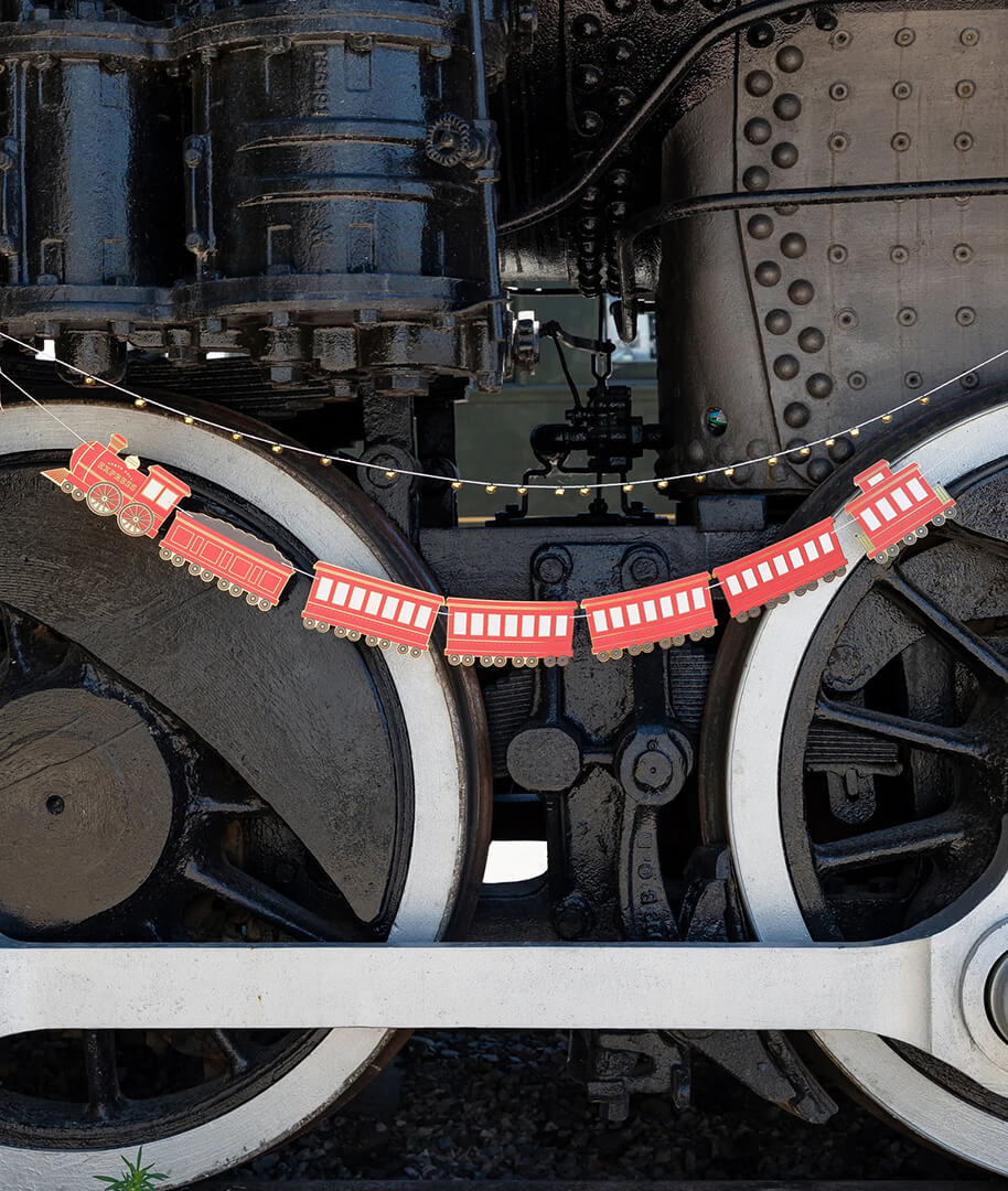 North Pole Express Train & Bell Banner Set - bubblegum market