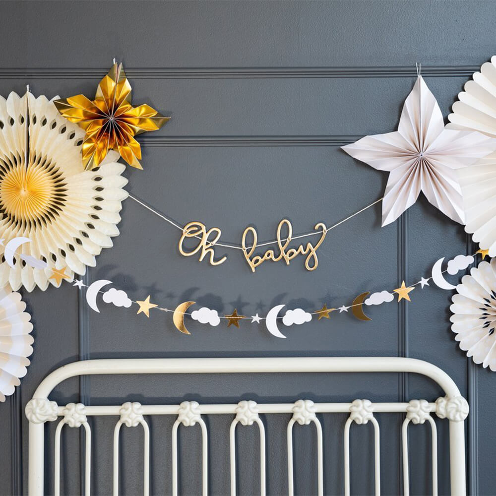 Oh Baby, Baby Shower Banner Set - bubblegum market