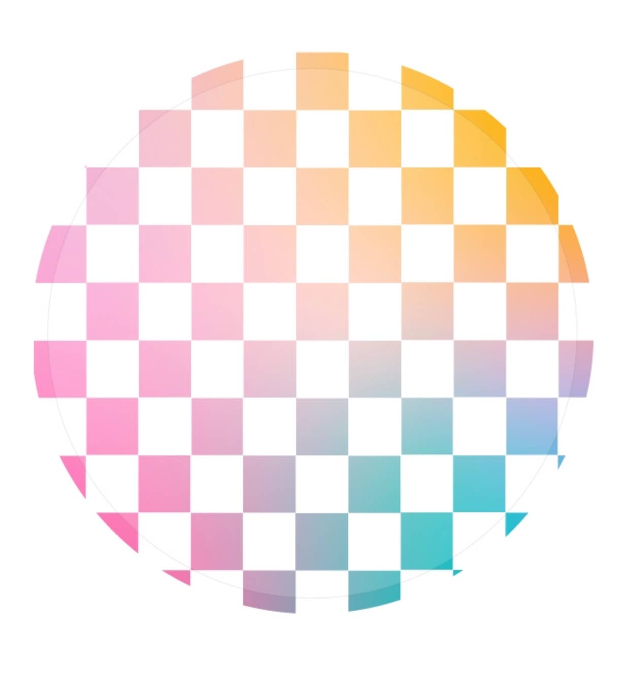 Ombré Rainbow Checkerboard Paper Dessert Plates 8" - bubblegum market