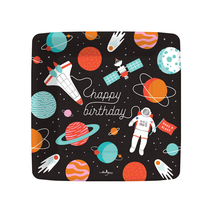Outer Space Adventure Dessert Plates - bubblegum market