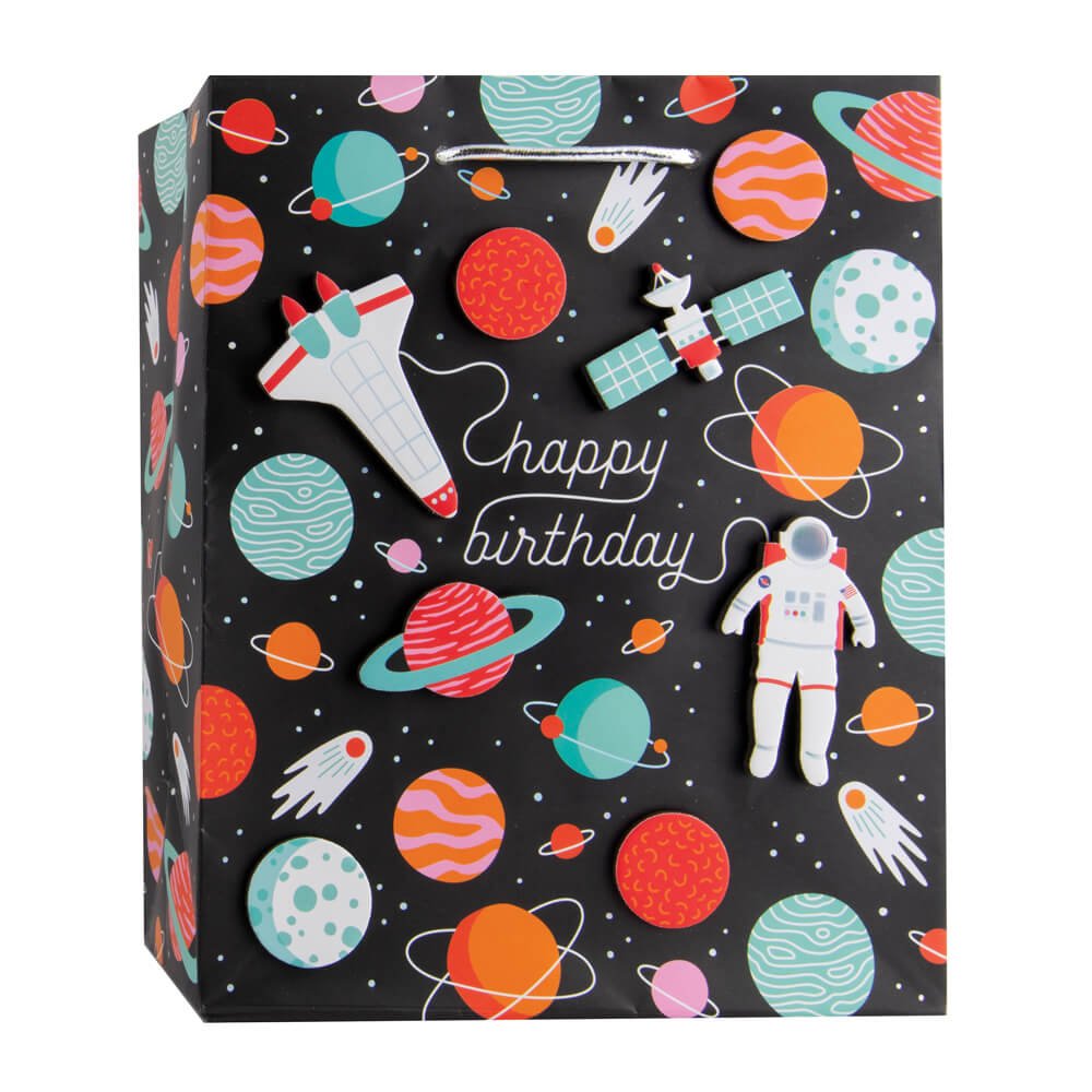 Outer Space Adventure Medium Gift Bag - bubblegum market