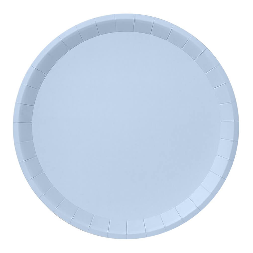 Pale Blue Classic Paper Party Large Plates 9.25" - bubblegum market