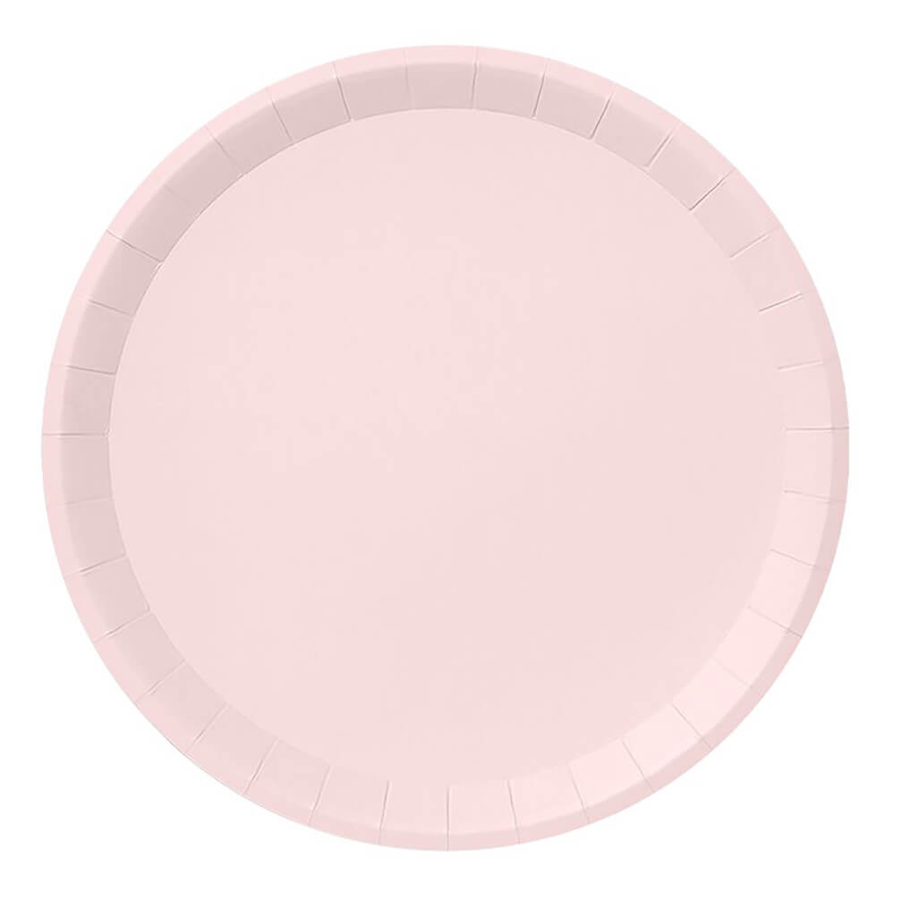 Pale Pink Classic Paper Party Large Plates 9.25" - bubblegum market