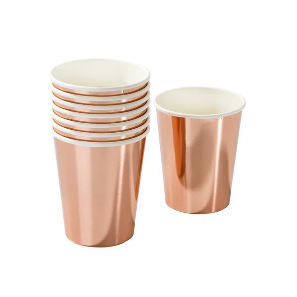Party Porcelain Rose Gold Paper Cups - bubblegum market