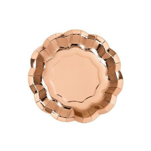 Party Porcelain Rose Gold Paper Plates 6.75" - bubblegum market