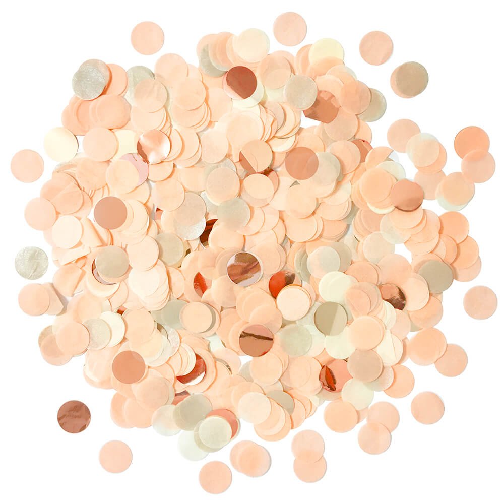 Peach & Rose Gold Confetti - bubblegum market