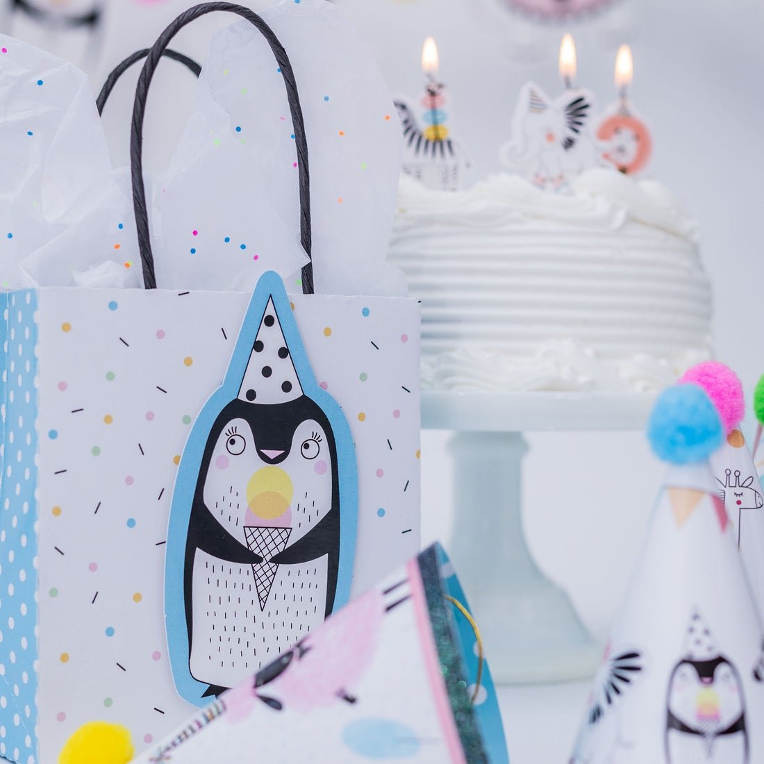 Penguin Favor Bag - bubblegum market