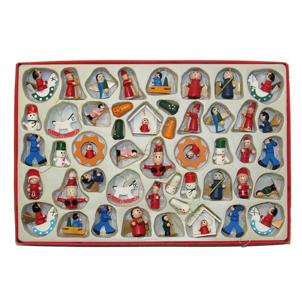 Petite Treasures Mini Wooden Ornament Set ( 48pc ) - bubblegum market