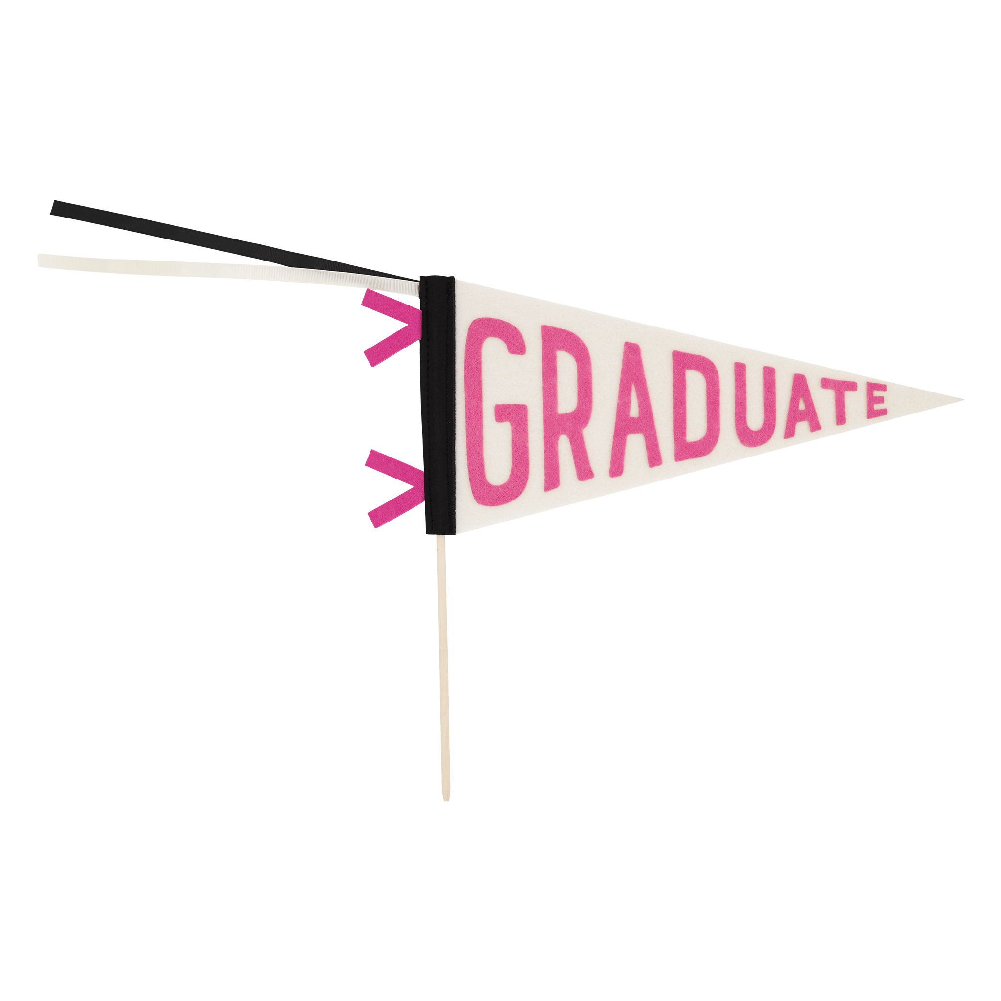 Pink Graduate Felt Pennant Banner - bubblegum market