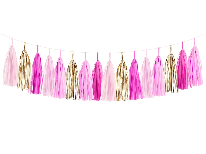 Pink Party Tassel Garland Kit - bubblegum market
