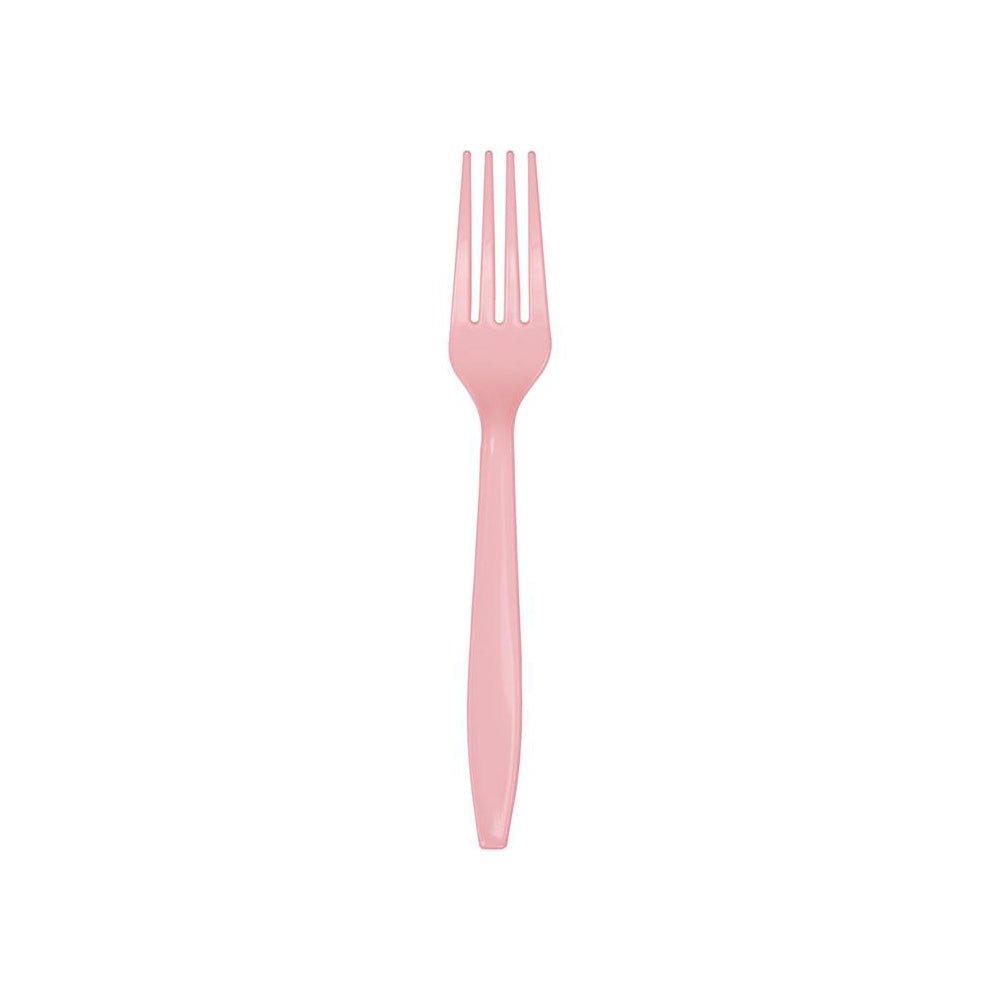 Pink Plastic Forks 24ct - bubblegum market