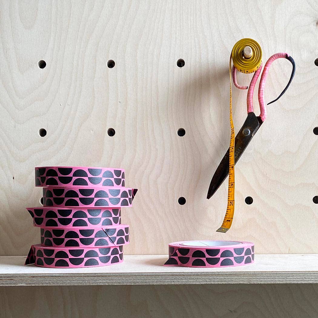Pink Semicircle Patterned Tape - bubblegum market