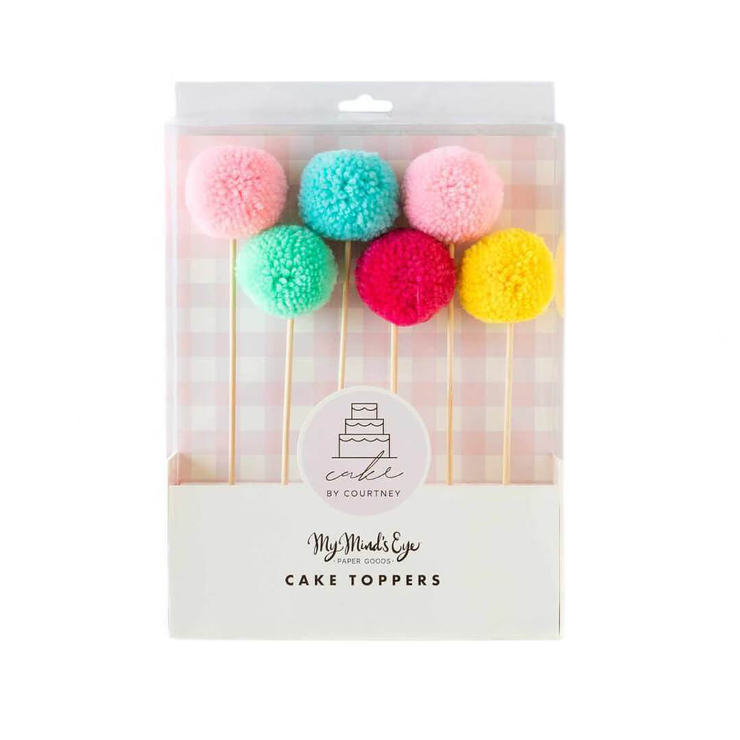 Pom Pom Party Cake Toppers - bubblegum market