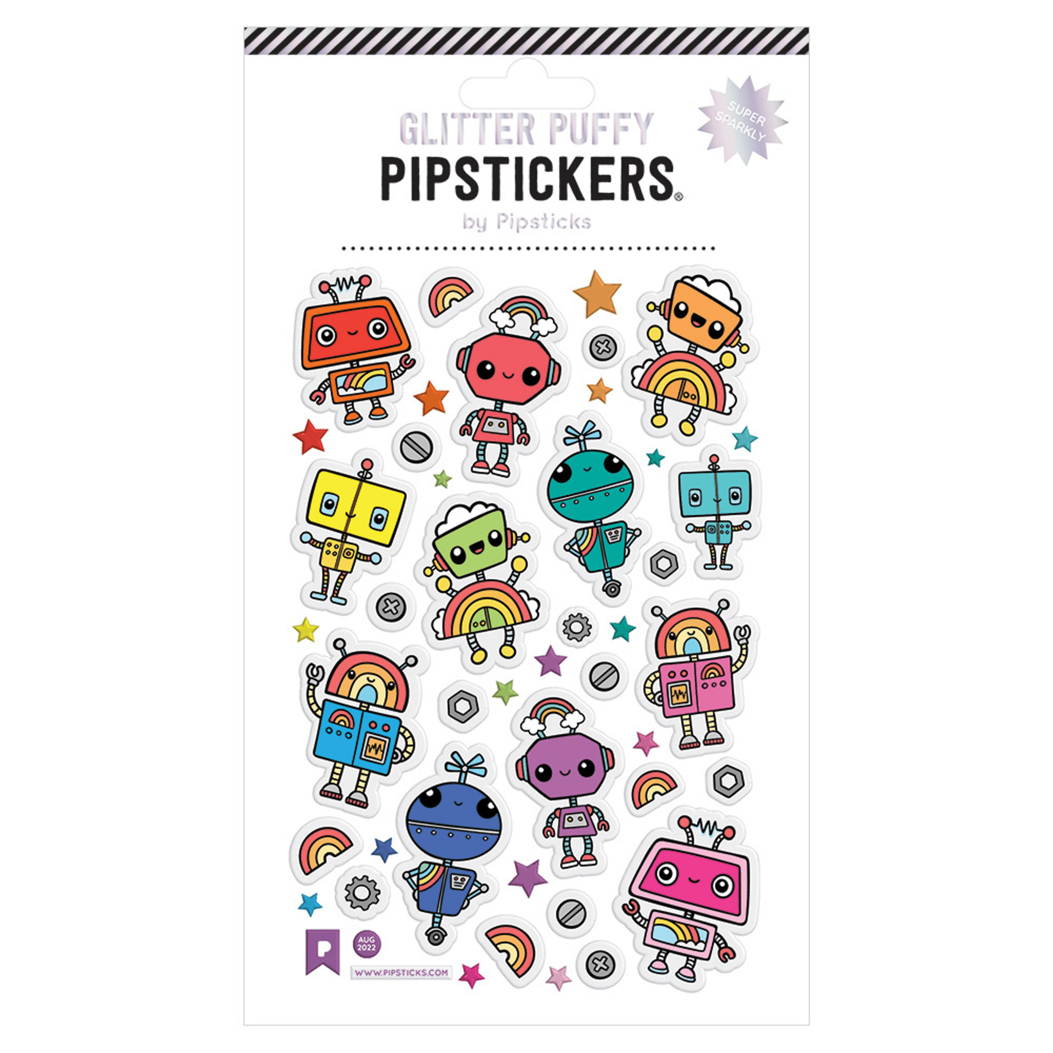 Puffy Radiant Robots Stickers - bubblegum market