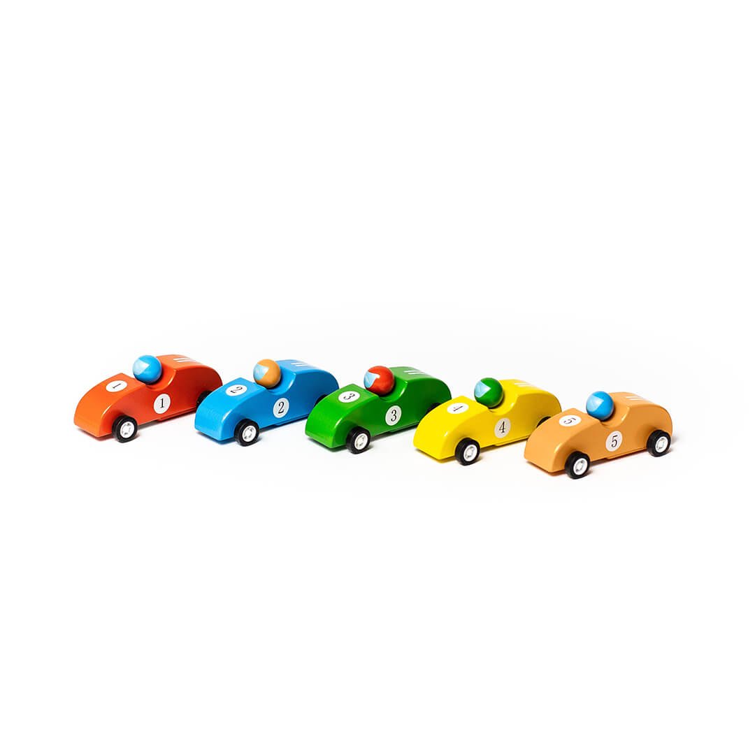 Pull - Back Racers Wood Race Car - bubblegum market