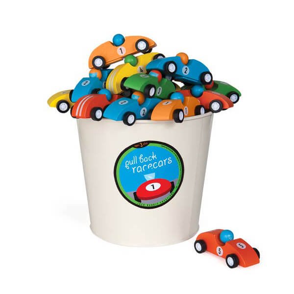 Pull - Back Racers Wood Race Car - bubblegum market