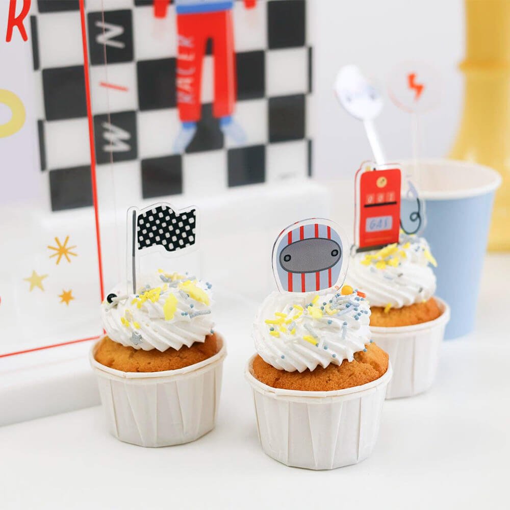 Race Car Party Speed Racer Acrylic Topper Set - bubblegum market