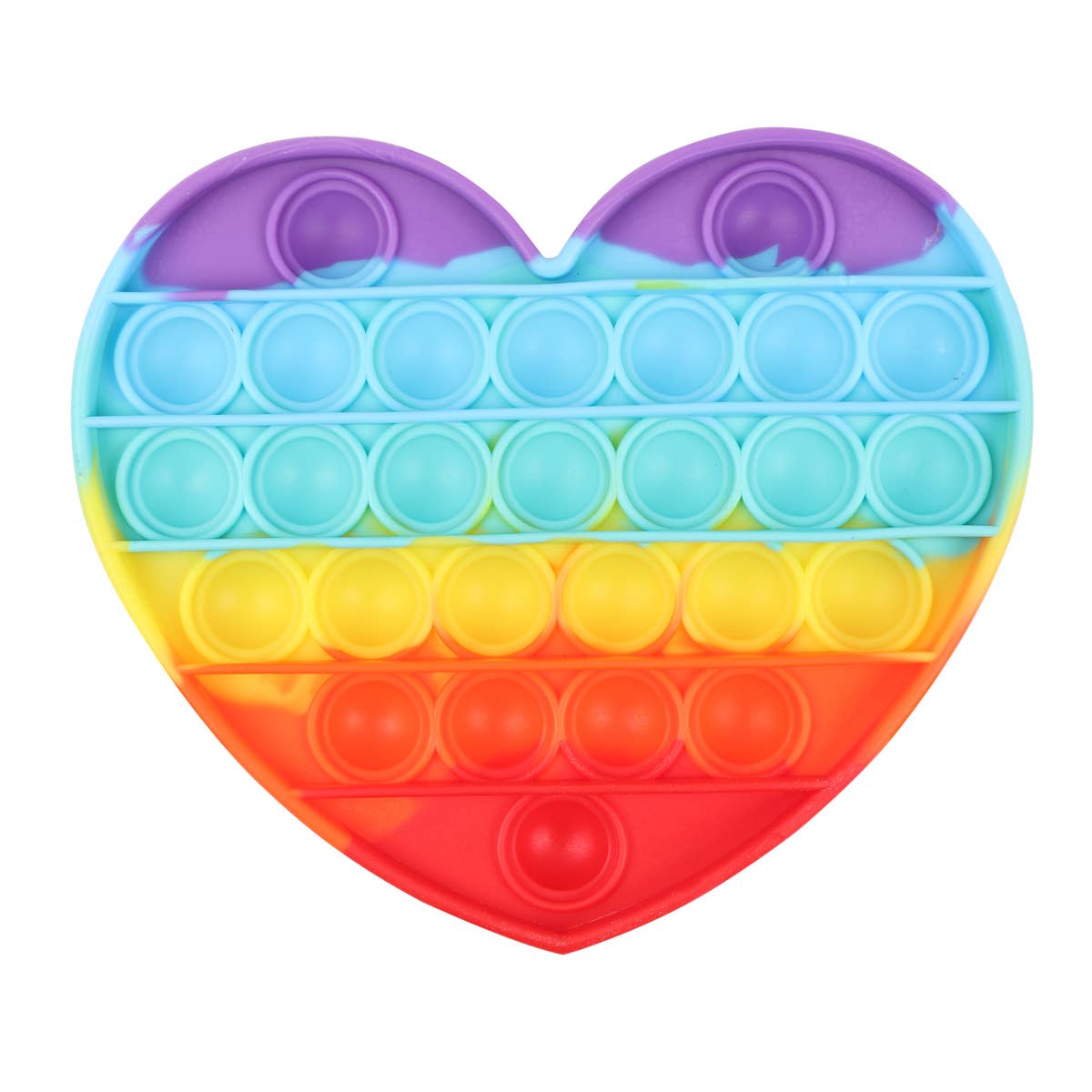 Rainbow Heart Fidget Pop Sensory Toy - bubblegum market