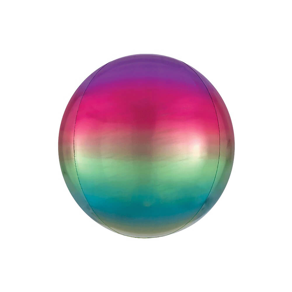 Rainbow Ombre Orbz Foil Balloon 16" - bubblegum market