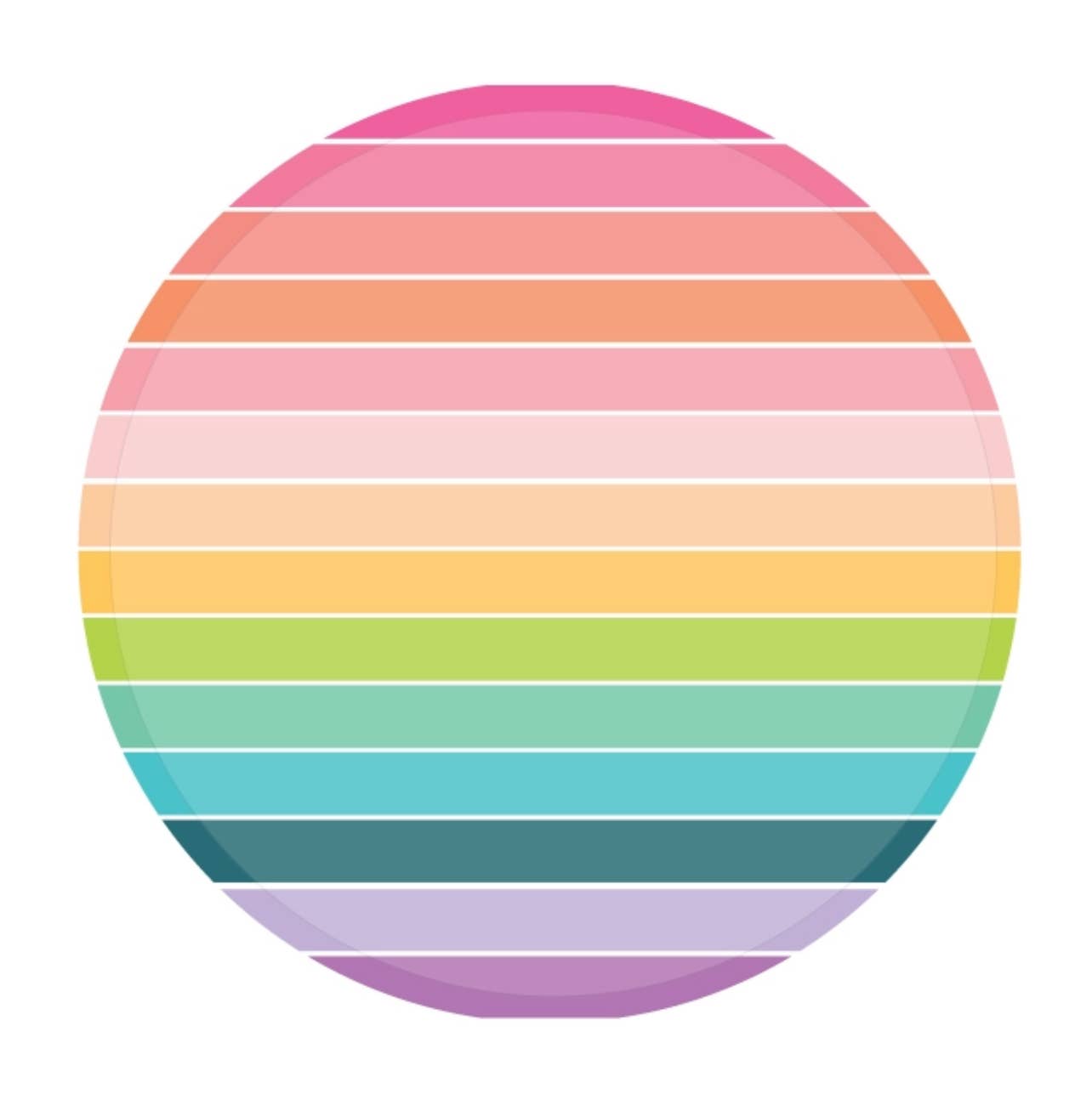 Rainbow Stripe Paper Dessert Plates 8" - bubblegum market