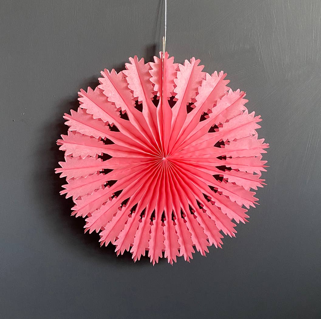 Rose Pink Paper Fan 12" - bubblegum market