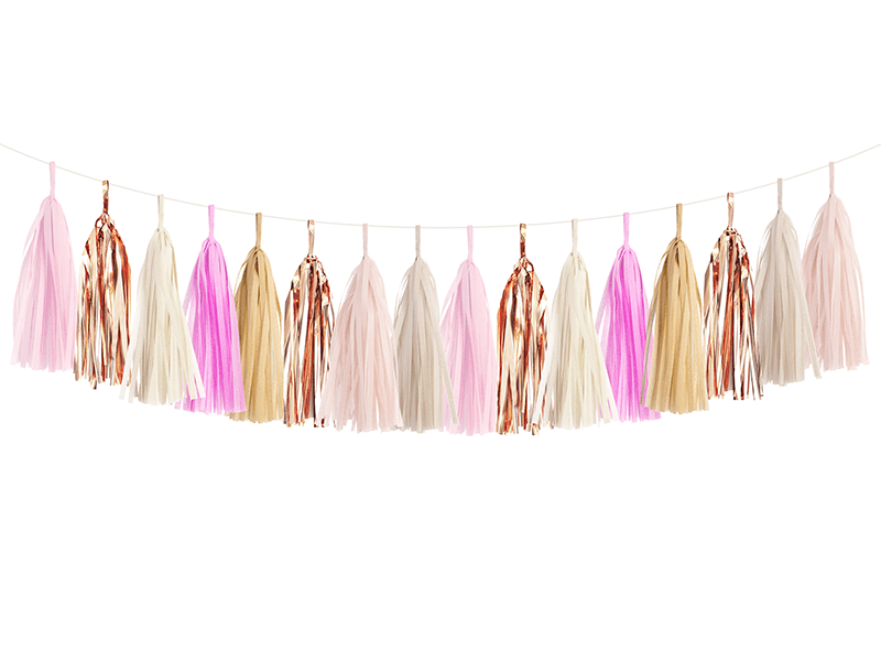 Rustic Blush Tassel Garland Kit - bubblegum market