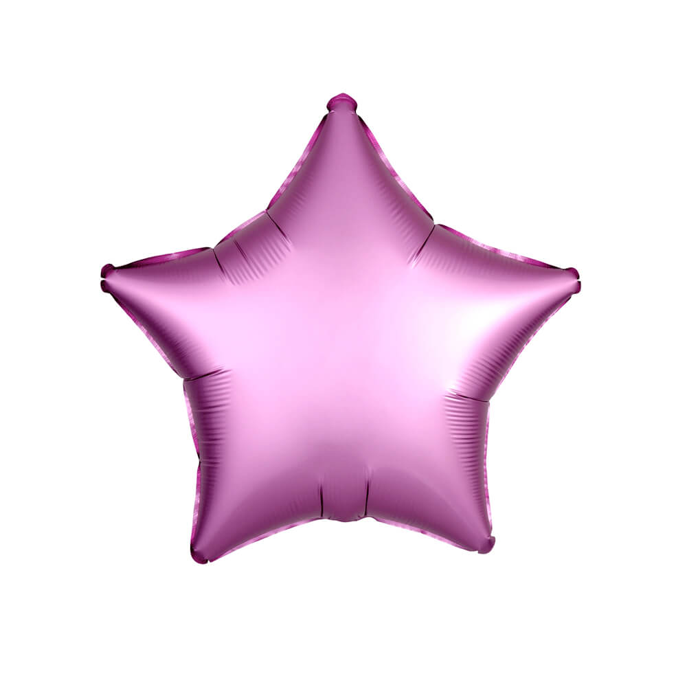 Satin Luxe Flamingo Pink Star Foil Balloon 19" - bubblegum market