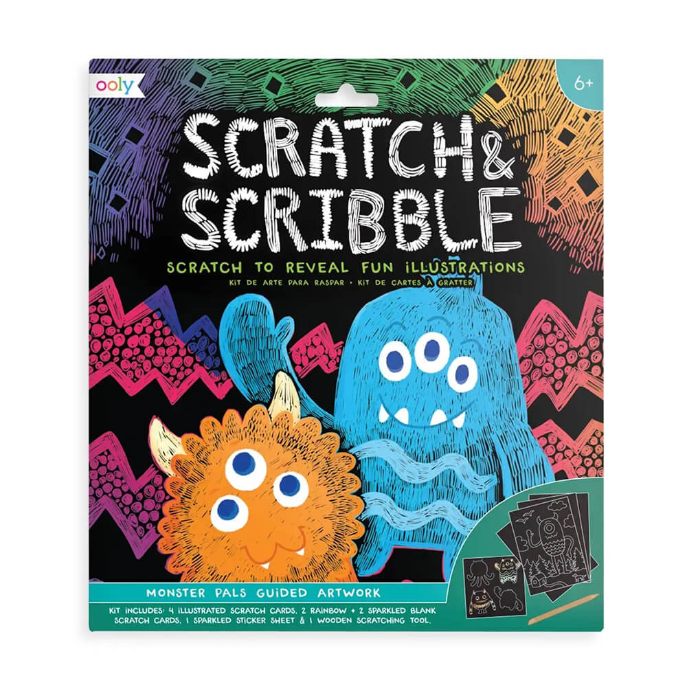 Scratch & Scribble Art Kit: Monster Pals - bubblegum market
