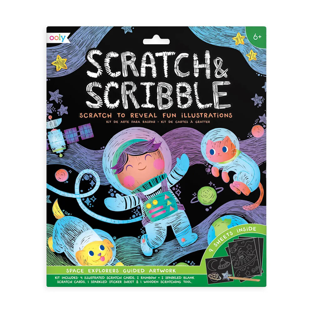 Scratch & Scribble Art Kit: Outer Space Explorers - bubblegum market