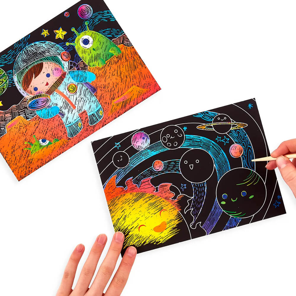 Scratch & Scribble Art Kit: Outer Space Explorers - bubblegum market