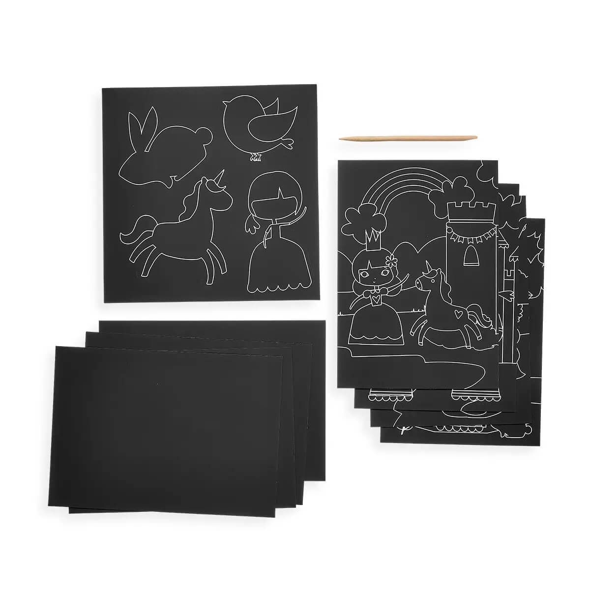 Scratch & Scribble Art Kit: Princess Garden - bubblegum market