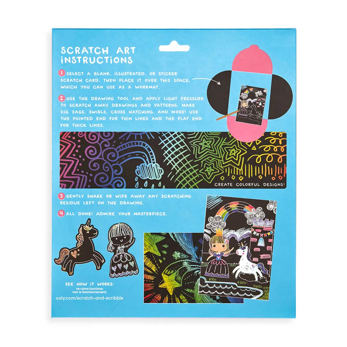 Scratch & Scribble Art Kit: Princess Garden - bubblegum market